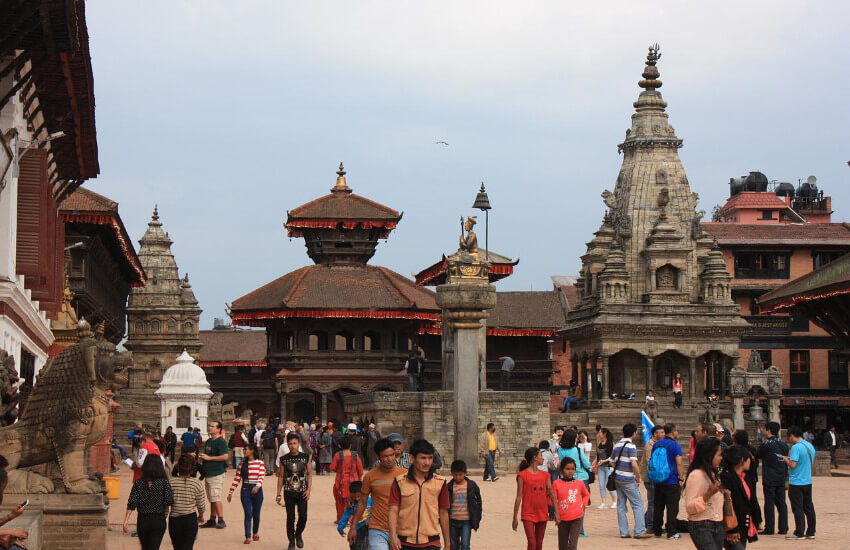 Bhaktapur eine Stadt in Nepal, die aussieht wie im Mittelalter.